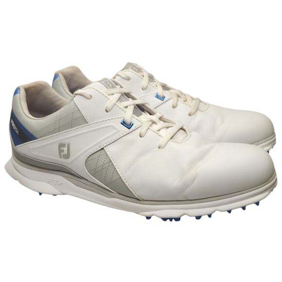 FootJoy Men’s Pro SL Golf Shoes Size 9.5M White Leather Lace Up Golfing